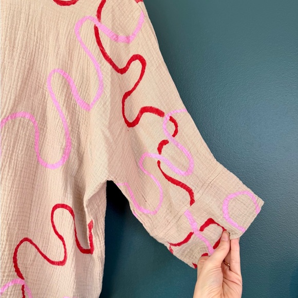 Pamut Hand Painted 3/4 Hanna top - Ribbons - Picture 4 of 4